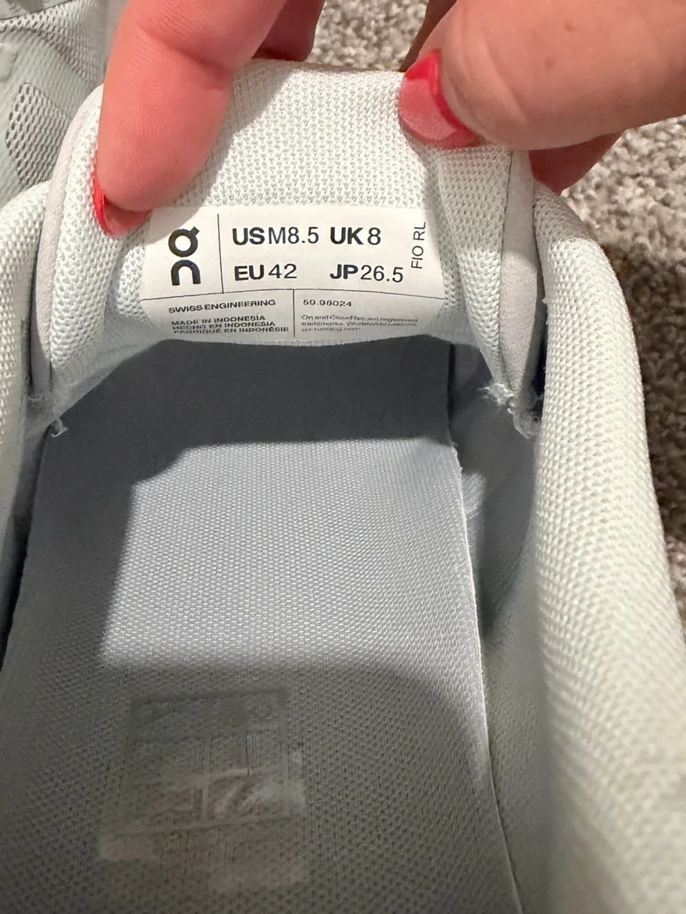 On Running Cloud Unisex Sneakers in Glacier Blue and White